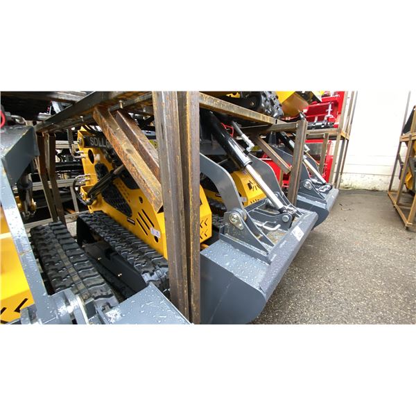 SDLANCH SDLL60 YELLOW GAS POWERED MINI STAND ON SKID STEER WITH 7" RUBBER TRACKS & TOOLBOX