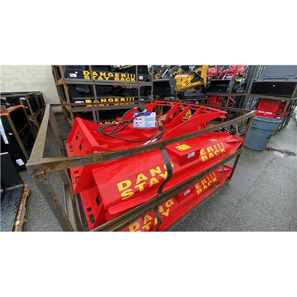 TOP CAT HDRC-81 HEAVY-DUTY SKID STEER ROTARY BRUSH CUTTER ATTACHMENT
