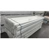 Image 2 : GREY INDUSTRIAL METAL PALLET RACKING 6 UPRIGHTS (12'L X 42"W) 20 CROSSBARS (8'L) & PALLET OF MESH
