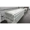 Image 2 : GREY INDUSTRIAL METAL PALLET RACKING 6 UPRIGHTS (12'L X 42"W) 20 CROSSBARS (8'L) & PALLET OF MESH