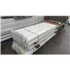Image 2 : GREY INDUSTRIAL METAL PALLET RACKING 6 UPRIGHTS (12'L X 42"W) 20 CROSSBARS (8'L) & PALLET OF MESH