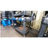 Image 2 : BLACK PLASTIC 2 TIER 42"L X 25"D X 33"H COMMERCIAL MOBILE PRODUCT CART