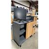 Image 3 : NATURAL / GREY 2 DOOR STORAGE CABINET & 2 NATURAL / GREY MOBILE 2 DRAWER OFFICE PEDESTALS