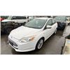 Image 1 : 2014 FORD FOCUS ELECTRIC, 4DR HATCHBACK, WHITE, VIN 1FADP3R47EL120703,