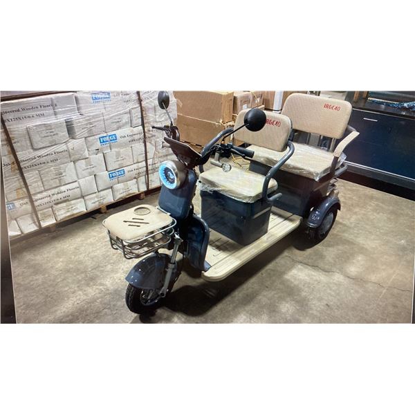IRGC40 HIGH END MINI 2 SEATER ELECTRIC TRIKE PERSONNEL MOVER *HAS KEYS & CHARGER, COLOR BLUE*