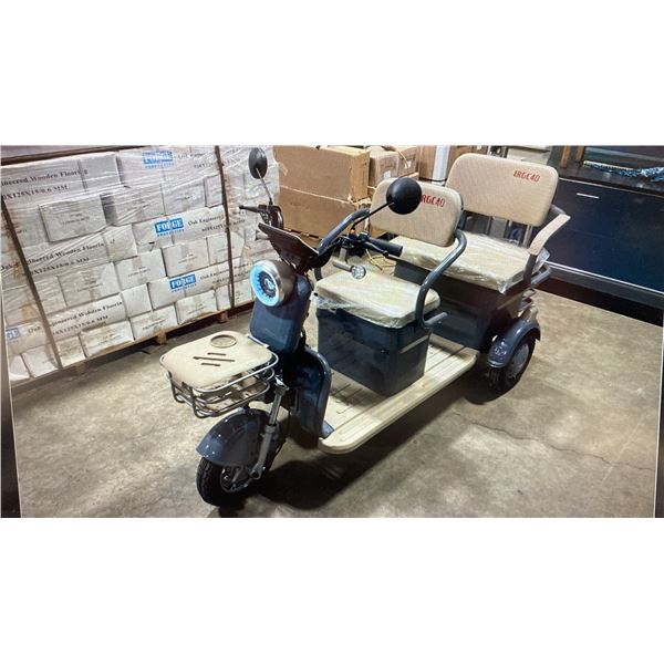 IRGC40 HIGH END MINI 2 SEATER ELECTRIC TRIKE PERSONNEL MOVER *HAS KEYS & CHARGER, COLOR BLACK*
