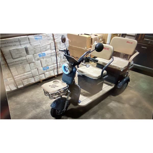 IRGC40 HIGH END MINI 2 SEATER ELECTRIC TRIKE PERSONNEL MOVER *HAS KEYS & CHARGER, COLOR BLUE*
