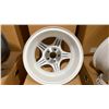 Image 2 : SET OF 4 JWL VIA JAWA 14X6 -JJ SILVER / WHITE 5 BOLT VINTAGE PROFESSIONAL VEHICLE RIMS