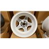 Image 2 : SET OF 4 JWL VIA JAWA 14X6 -JJ SILVER / WHITE 5 BOLT VINTAGE PROFESSIONAL VEHICLE RIMS