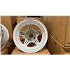 Image 2 : SET OF 4 JWL VIA JAWA 14X6 -JJ SILVER / WHITE 4 BOLT VINTAGE PROFESSIONAL VEHICLE RIMS