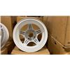 Image 2 : SET OF 4 JWL VIA JAWA 14X6 -JJ SILVER / WHITE 4 BOLT VINTAGE PROFESSIONAL VEHICLE RIMS