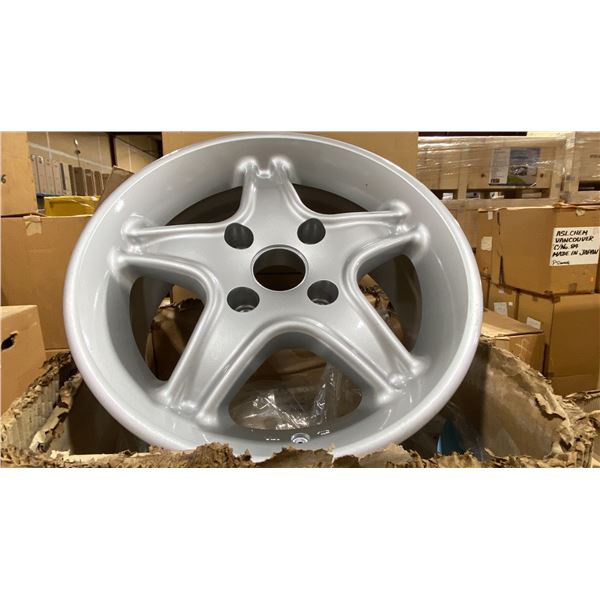 SET OF 4 JWL VIA JAWA 15X7 -JJ SILVER 4 BOLT VINTAGE PROFESSIONAL VEHICLE RIMS