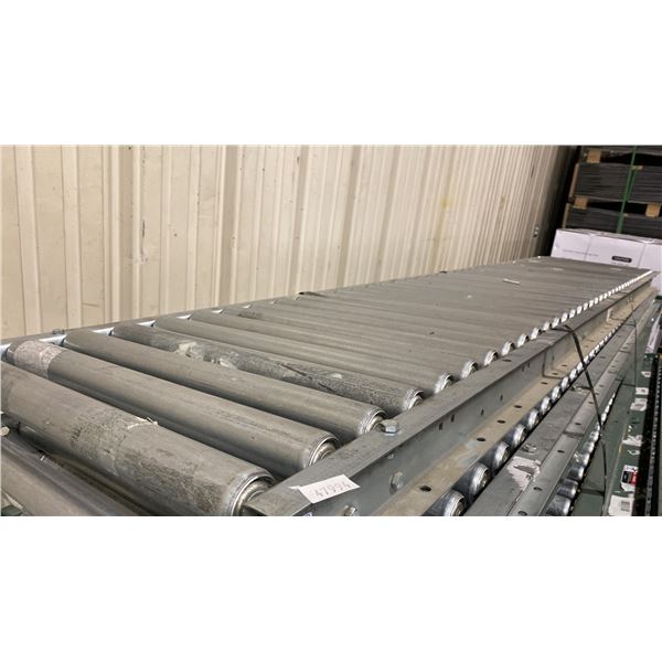 ULINE H-4071 GREY INDUSTRIAL 24"W X 10'L ADJUSTABLE GRAVITY ROLLER CONVEYOR SYSTEM WITH 2 LEGS