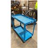 Image 2 : BLUE METAL 2 TIER MOBILE UTILITY CART