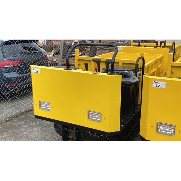 SDLANCH SDLD25 YELLOW RIDE ON GAS POWERED MINI CRAWLER DUMPER, 3 SPEED WITH 9" TRACKS &