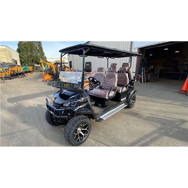 SDLANCH SDLGC100 BLACK 6 SEAT ELECTRIC GOLF CART WITH 4KW AC MOTOR, 50 MILE RANGE,