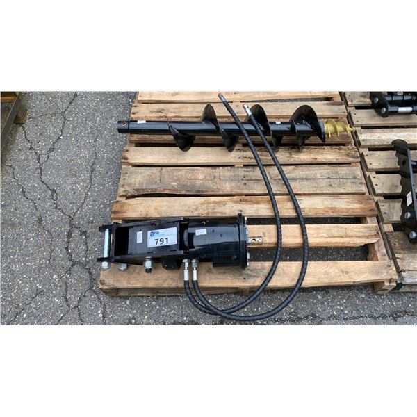 2 PC MINI EXCAVATOR AUGER ATTACHMENT SET