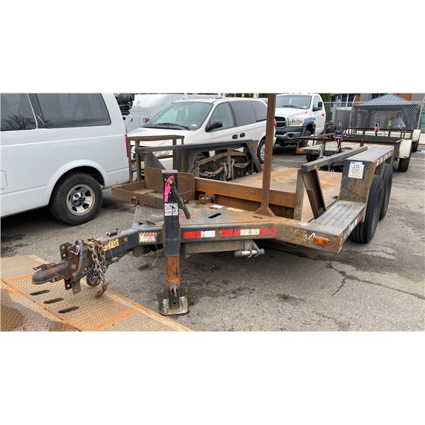 2013 JLG 1014 FLAT DECK TRAILER, GREY, VIN 5DYAAB2L7DC006221,