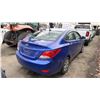 Image 3 : 2012 HYUNDAI ACCENT, 4DRSD, BLUE, VIN KMHCT4AEXCU180280,