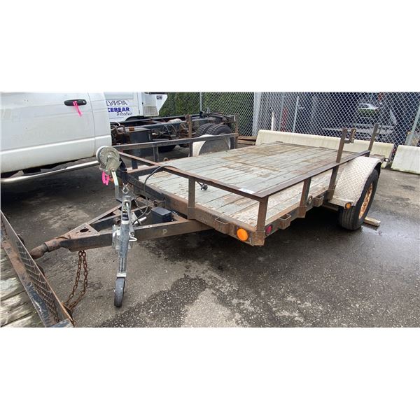2004 PJ FLAT DECK TRAILER, BLACK, VIN 4P5SA121X42049871,