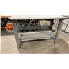 Image 2 : GREY ADJUSTABLE HEIGHT METAL FRAMED 48"W X 24"D INDUSTRIAL TECHNICAL STYLE WORKBENCH