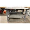 Image 2 : GREY ADJUSTABLE HEIGHT METAL FRAMED 48"W X 24"D INDUSTRIAL TECHNICAL STYLE WORKBENCH