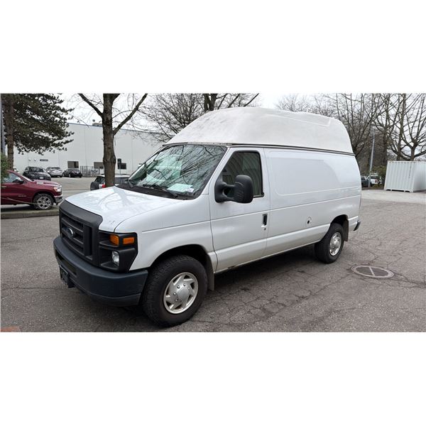 2008 FORD E350 2DR CARGO VAN, WHITE, VIN 1FTSE34L48DB48785,