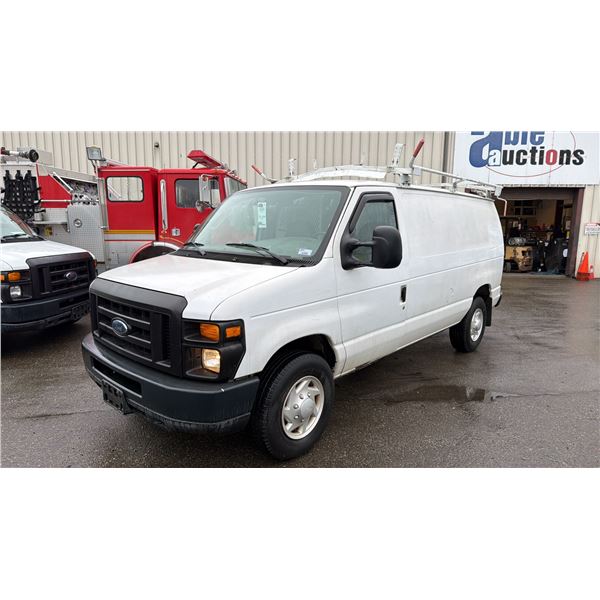 2008 FORD E-250 SUPERDUTY, 3DR CARGO VAN, WHITE, VIN 1FTNE24W88DB48788,