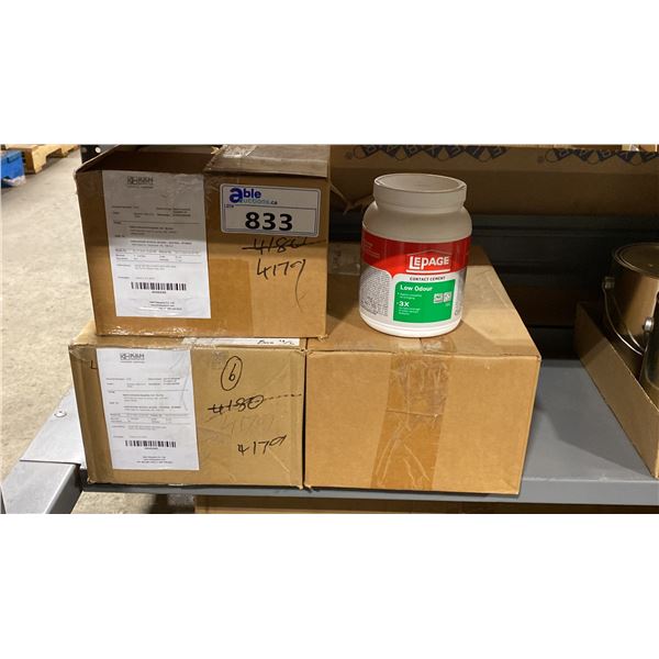 3 CASES OF LEPAGE LOW ODOR CONTACT CEMENT, 6 PER CASE