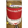 Image 2 : 5 CANS OF CLOVERDALE PAINT 11107 GLOSS BLACK MARINE ENAMEL