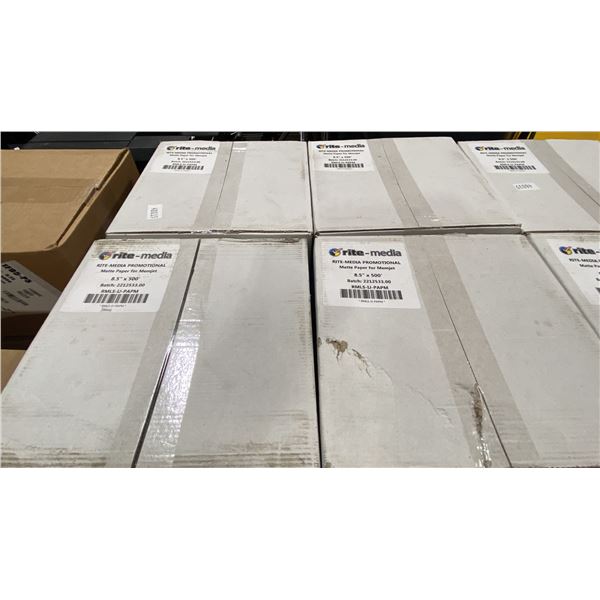 4 CASES OF RITE-MEDIA PROMOTIONAL MATTE PAPER FOR MEMJET 8.5" X 500'