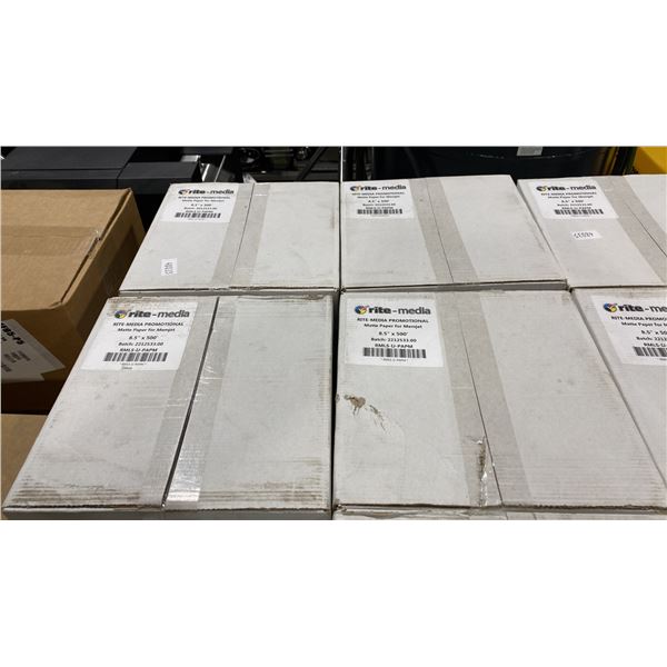 4 CASES OF RITE-MEDIA PROMOTIONAL MATTE PAPER FOR MEMJET 8.5" X 500'