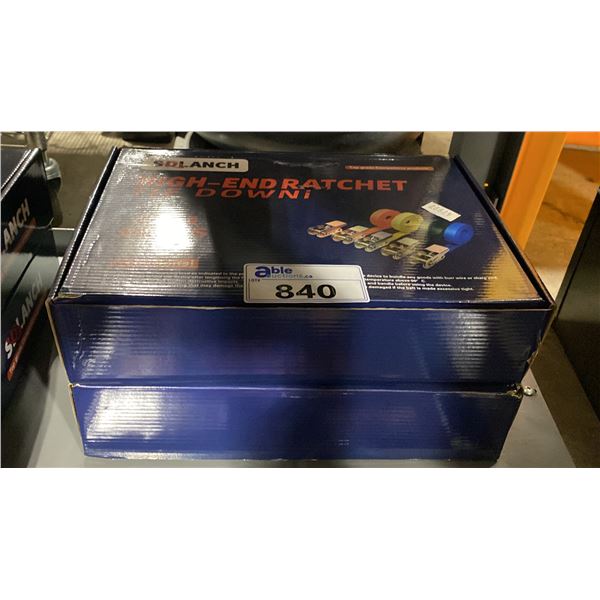 2 BOXES OF 20 SDLANCH HIGH-END 3.5M RATCHET TIE DOWN STRAPS
