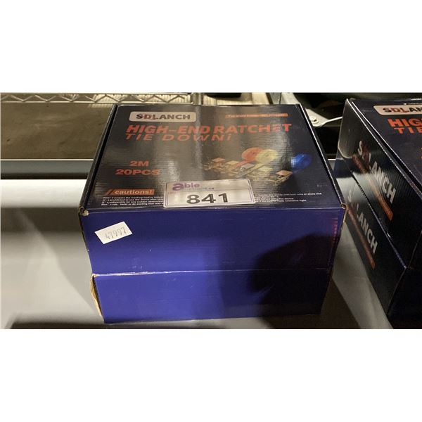 2 BOXES OF 20 SDLANCH HIGH-END 2M RATCHET TIE DOWN STRAPS