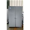 Image 1 : ULINE GREY METAL 48"W X 24"D X 78"H INDUSTRIAL 2 DOOR CONSUMABLES CABINET