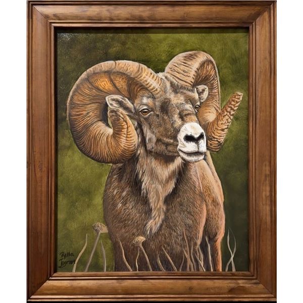 Original Framed Bighorn Painting - Ingram and Schantz