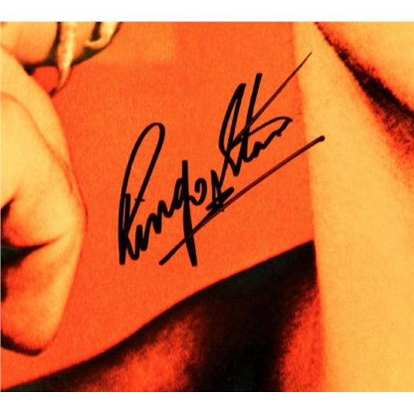 Framed Ringo Starr signed poster