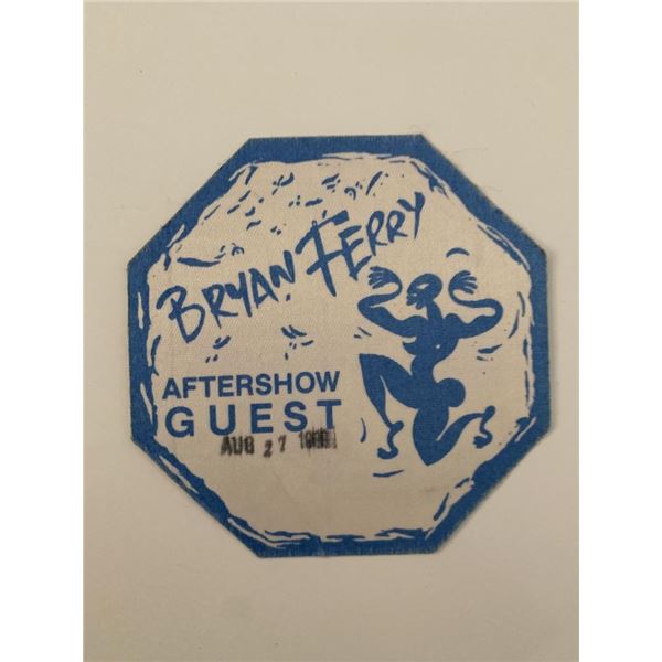 Bryan Ferry 1988 Aftershow Guest Pass