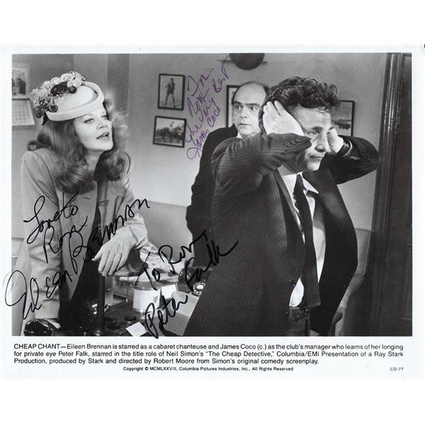 The Cheap Detective Eileen Brennan, Peter Falk and James Coco signed movie photo