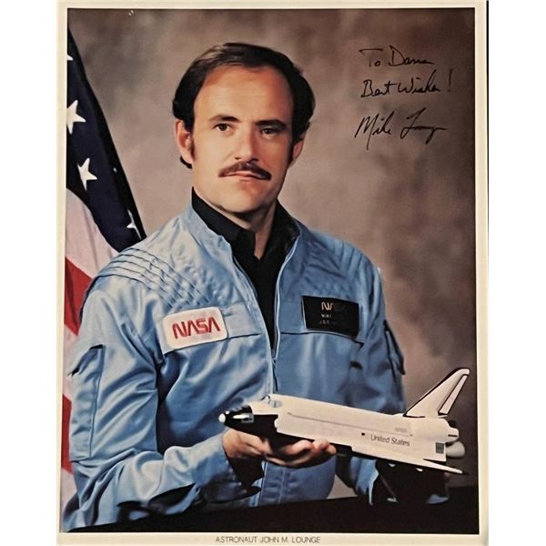NASA Astronaut John Mike Lounge Signed Photo