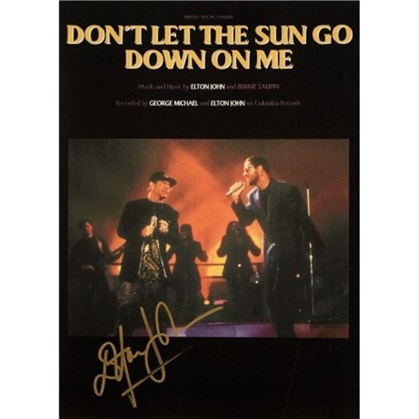 Elton John signed sheet music
