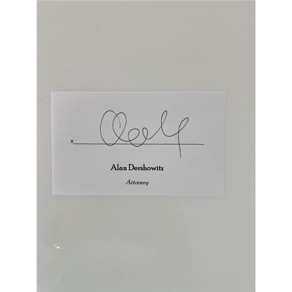 Dream Team Lawyer Alan Dershowitz original signature