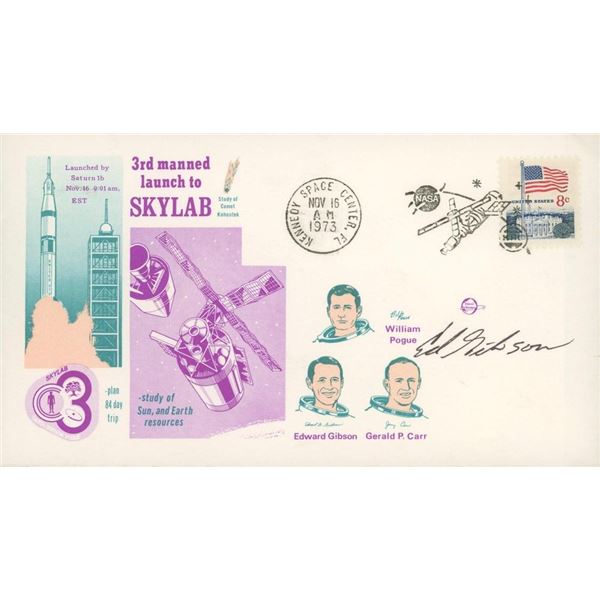 Skylab Edward Gibson signed commemorative envelope