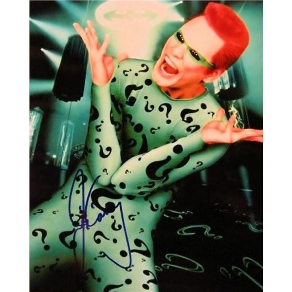 Batman Jim Carrey signed movie still photo
