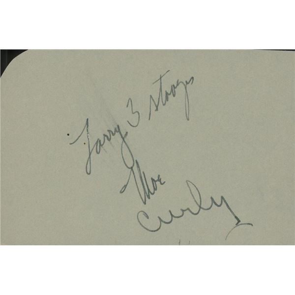 Three Stooges original signatures. GFA Authenticated