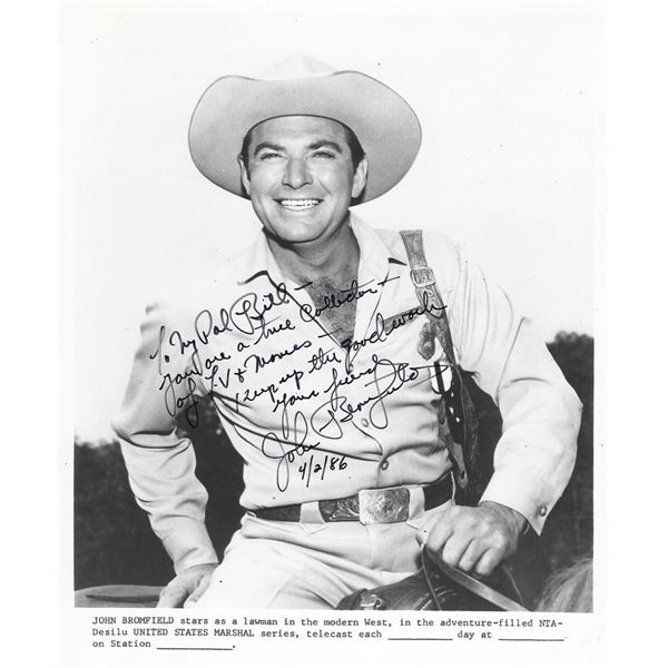 U.S. Marshal John Bromfield signed photo