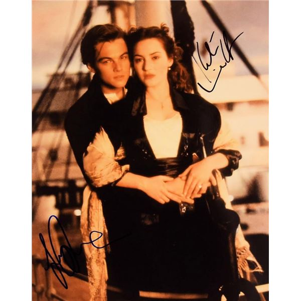 Titanic Leonardo DiCaprio and Kate Winslet signed promo photo