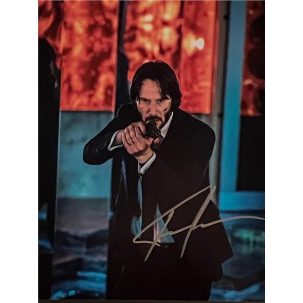 John Wick Keanu Reeves signed photo