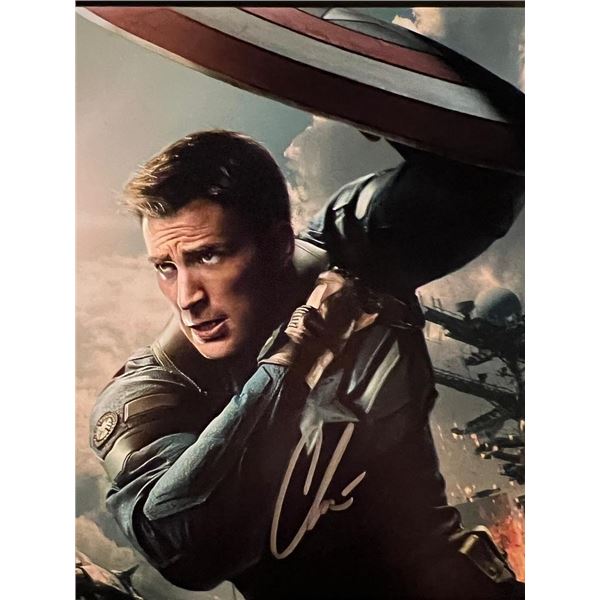 Captain America Chris Evans signed photo