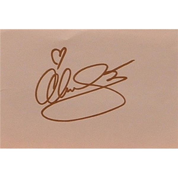 Alicia Silverstone signature slip